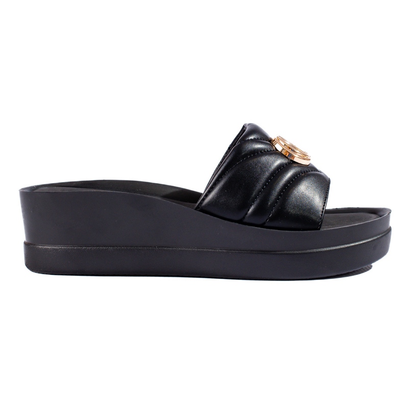 W. Potocki Dámské černé pantofle na klínku od Potocki černá