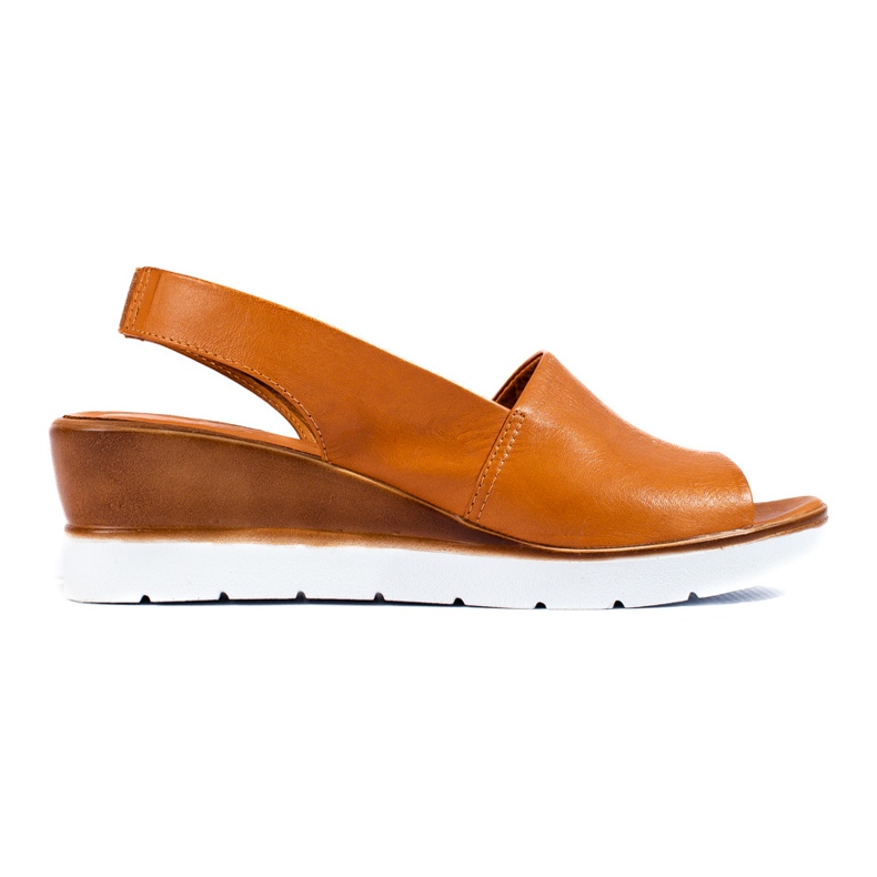 W. Potocki Dámské sandály na klínku hnědé Potocki hnědý W. Potocki Dámské sandály na klínku hnědé Potocki hnědý