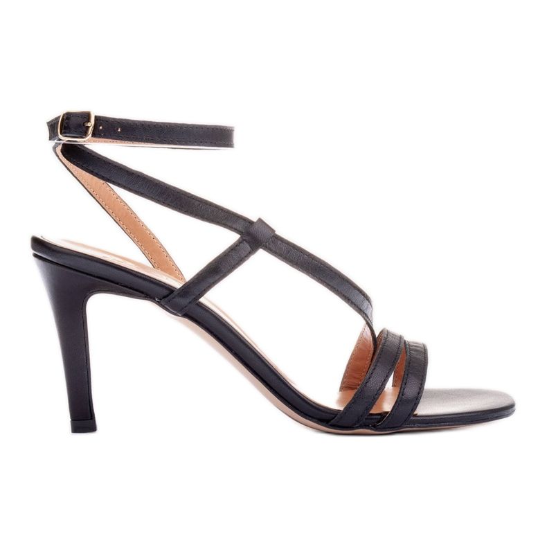 Marco Shoes Sandály na vysokém podpatku černá