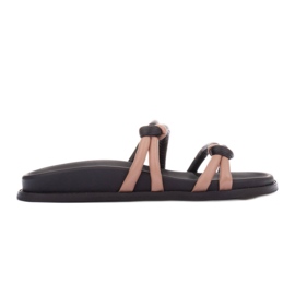 Marco Shoes Pantofle s páskem Tubelare černý