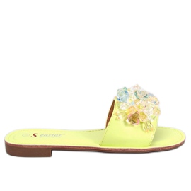 Seastar Pantofle Estrada Green s barevnými kamínky zelený