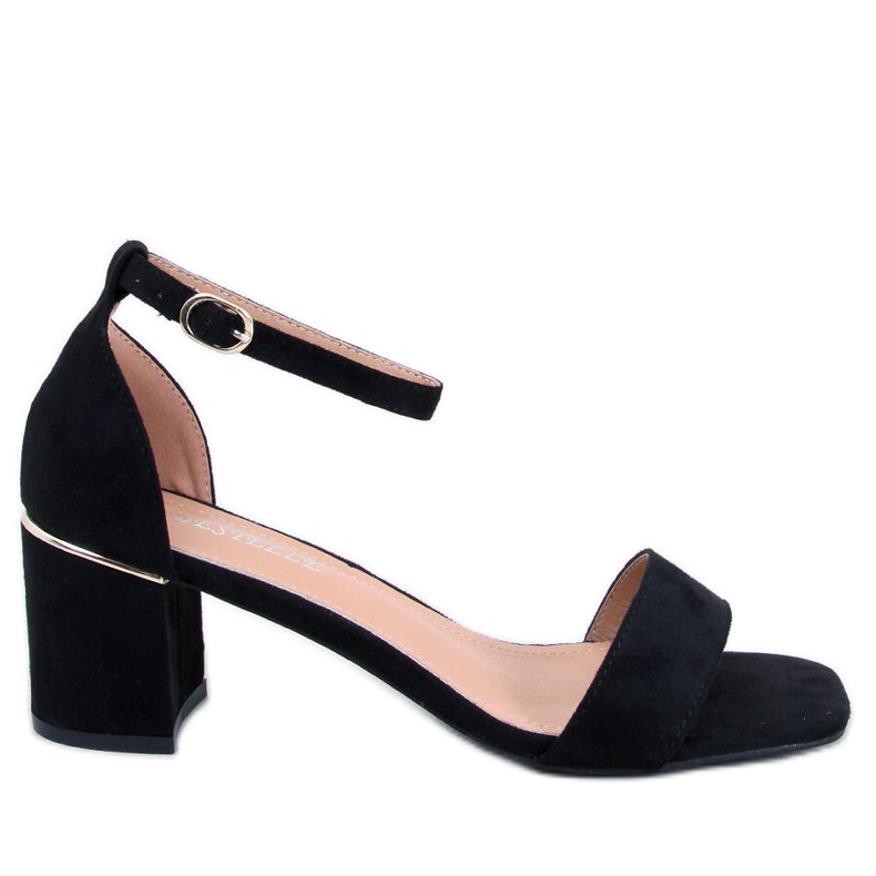 Černé sandály Rocco na nízkém podpatku černá Černé sandály Rocco na nízkém podpatku černá