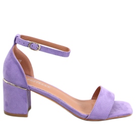 Rocco Purple sandály na nízkém podpatku fialová