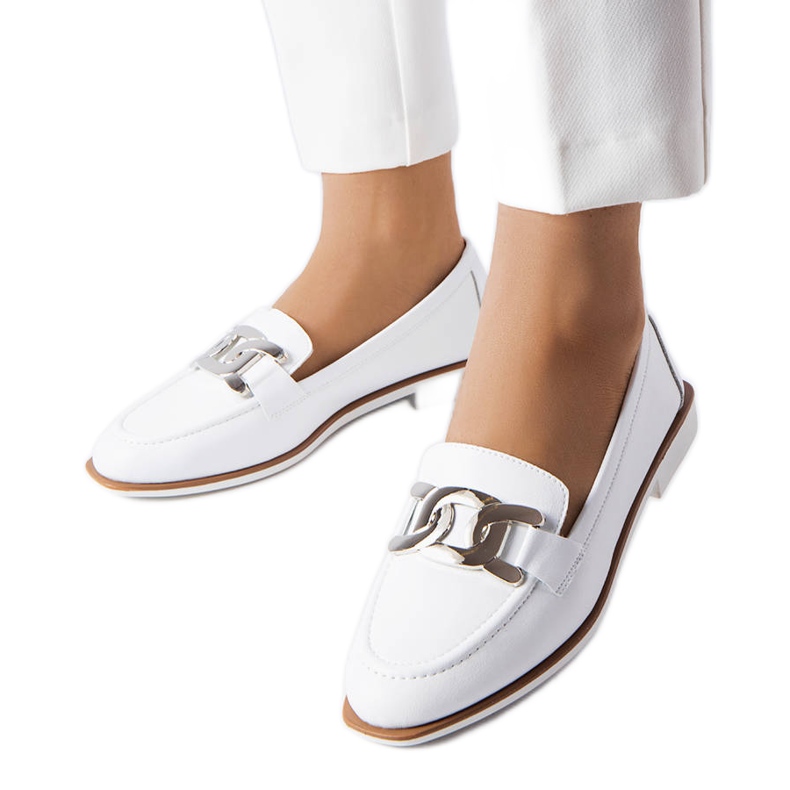 Bílé mokasíny s přezkou od Henrique bílý Bílé mokasíny s přezkou od Henrique bílý