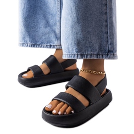 Černé sandály Émond černý