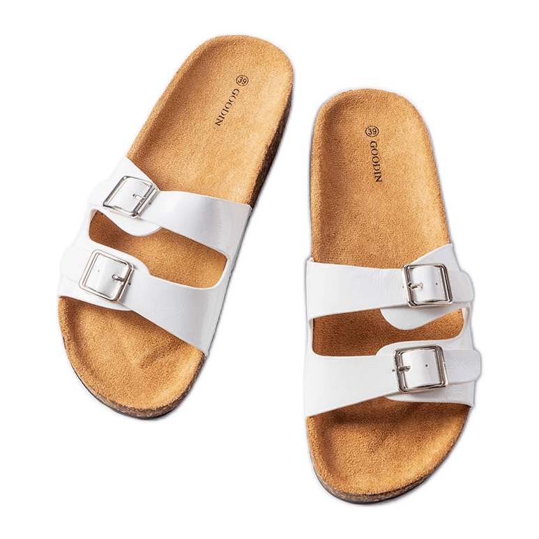 Korkové podrážky Cincinna bílé bílý