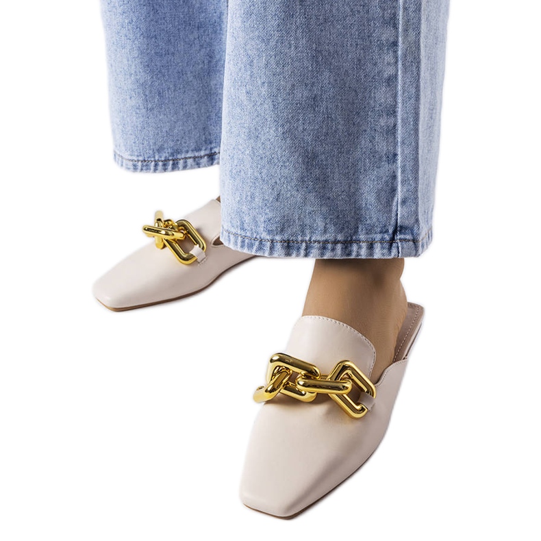 Béžové jezdce s řetízkem Hickory béžový