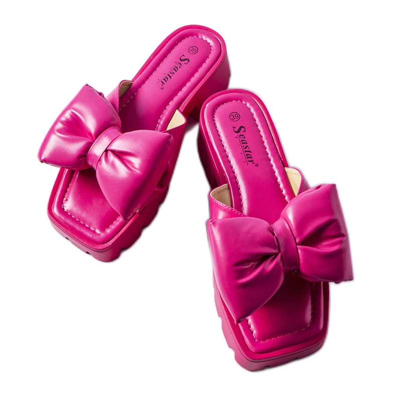 Seastar Fuchsiové pantofle s traktorovou podrážkou od Bossé růžový