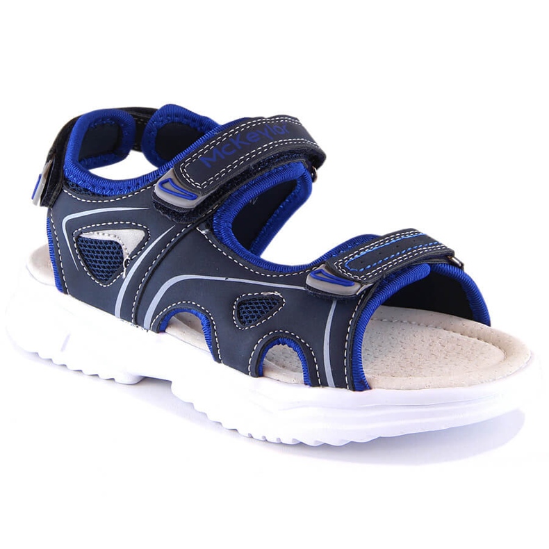 Chlapecké sandály na suchý zip McKeylor 47701 tmavě modré modrý