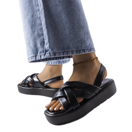 Černé sandály na platformě Horseshoe černý