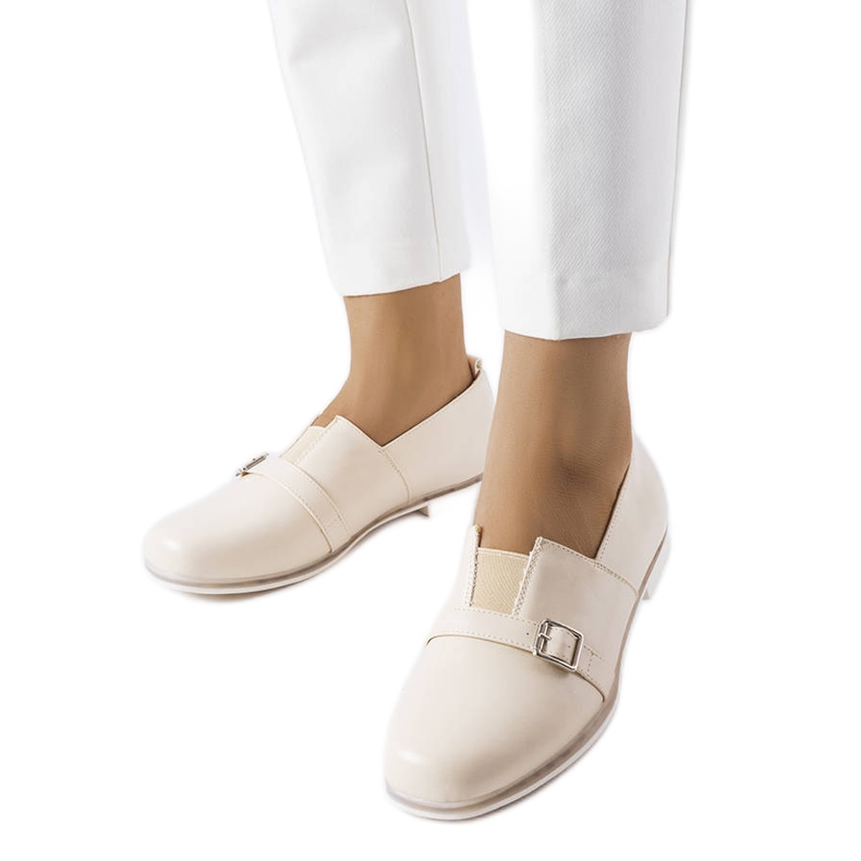 Béžové kalhoty s koženou stélkou od Felosa béžový