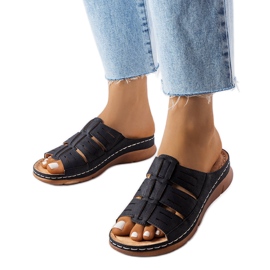 Žerzejové černé klínové jezdce černý