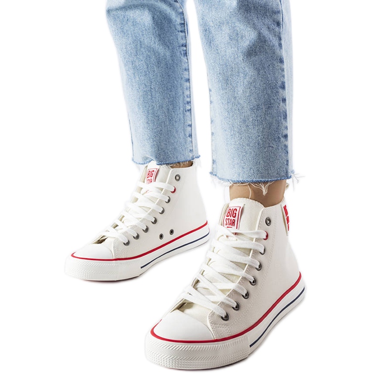 Bílé kotníkové tenisky Big Star JJ274132 bílý