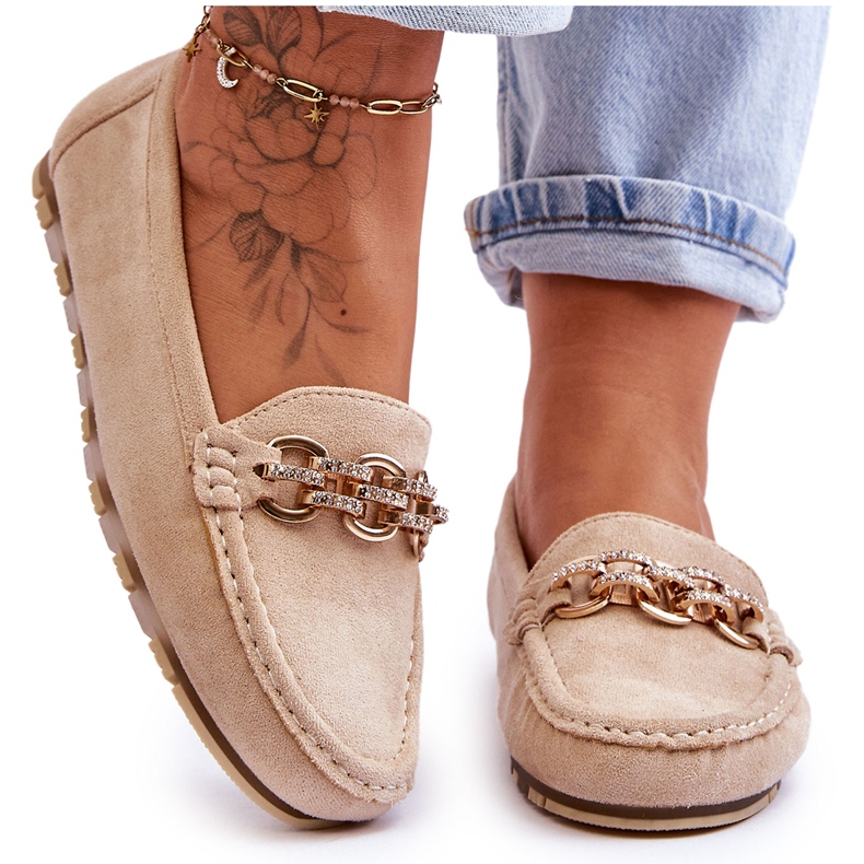 Dámské semišové mokasíny Béžová Sorento béžový