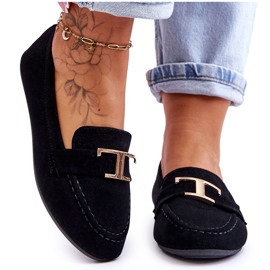 Black Carly Classic Slip On Mokasíny černá