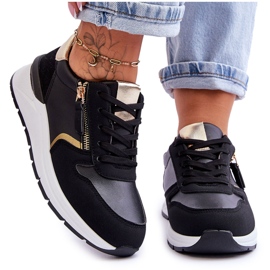 PG1 Dámská sportovní obuv se zipem černá Larisa