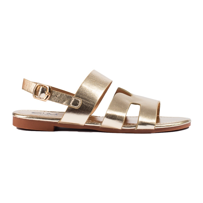 Zlaté ploché sandály Shelovet zlatý