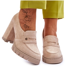 Vinceza Elegantní semišové vysoké podpatky béžová mintore béžový Vinceza Elegantní semišové vysoké podpatky béžová mintore béžový