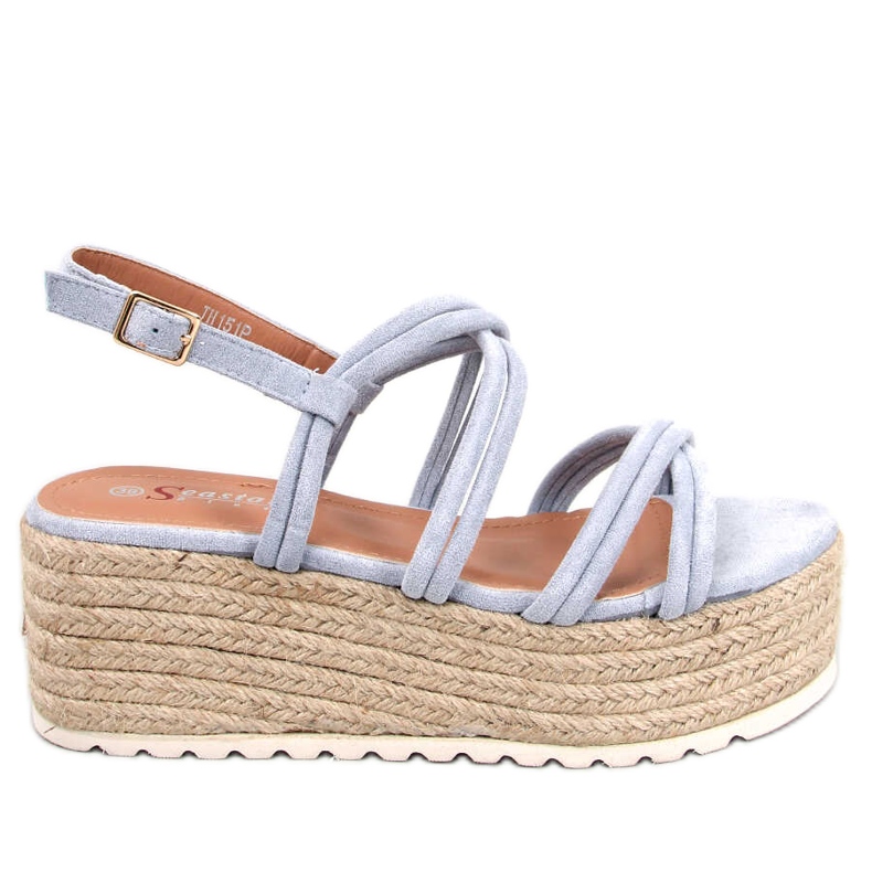 BM Klínové espadrilky Altman Blue modrý BM Klínové espadrilky Altman Blue modrý