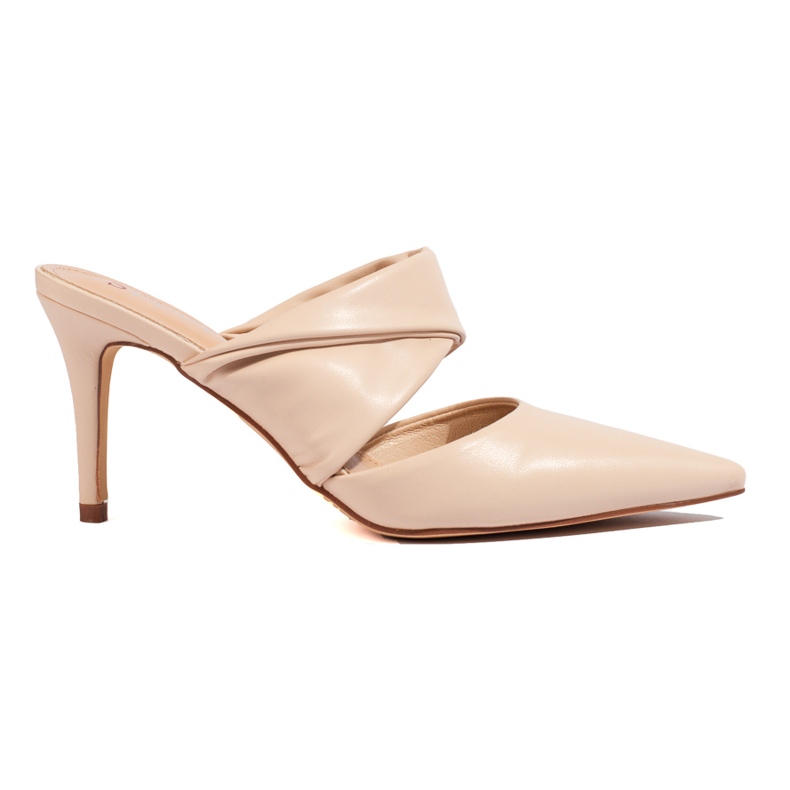 Béžové sandály na jehlovém podpatku značky Shelovet béžový