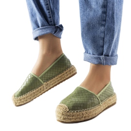 Zelené espadrilky zdobené ražbou Geoffrey zelený