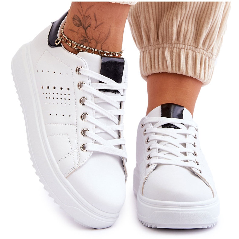 Dámská sportovní obuv bílá a černá buďte první! bílý