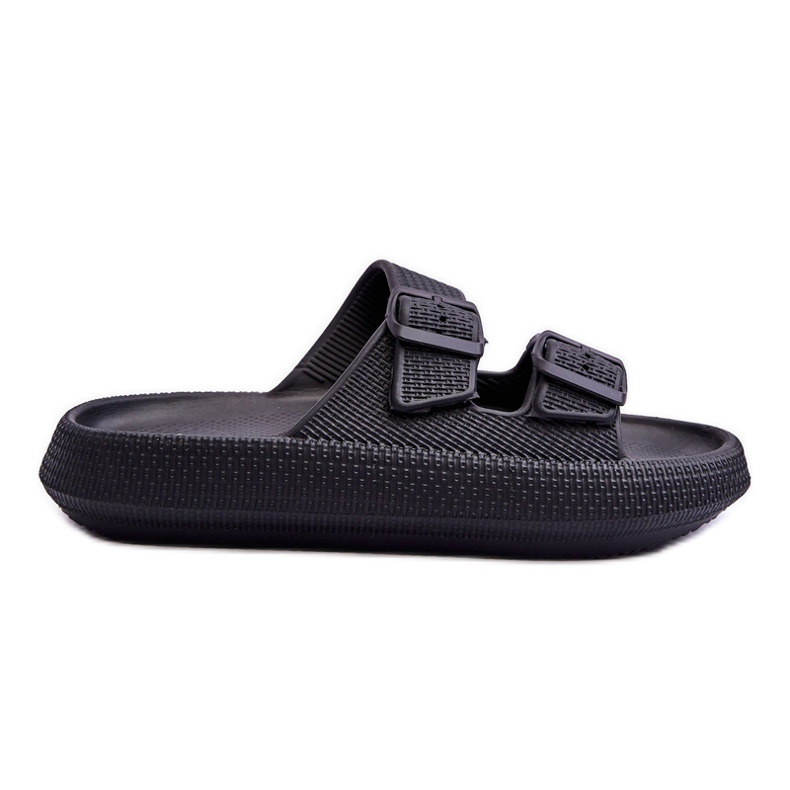 Dámské pěnové pantofle s pruhy Black Sharmen černá Dámské pěnové pantofle s pruhy Black Sharmen černá