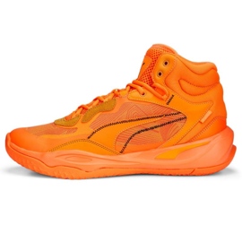 Boty Puma Playmaker Pro Mid Laser M 378327 01 pomerančový