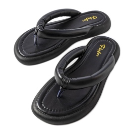 Smithfield černé robustní žabky černý