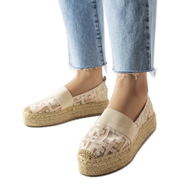 Béžové síťované espadrilky od Bateliers béžový Béžové síťované espadrilky od Bateliers béžový