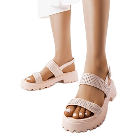 Béžové sandály zdobené tryskami Biloxi béžový