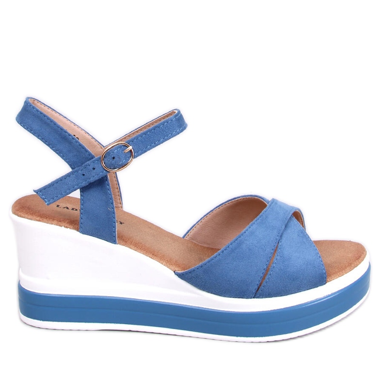 Sandály na klínku Winkler Blue modrý