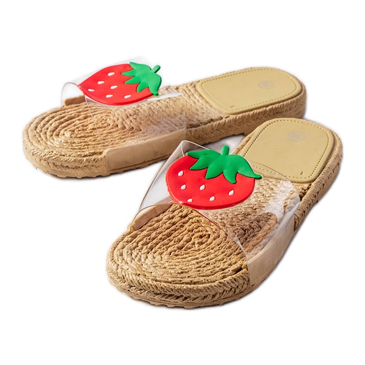 Transparentní pantofle s ozdobou Foddie bezbarvý Transparentní pantofle s ozdobou Foddie bezbarvý