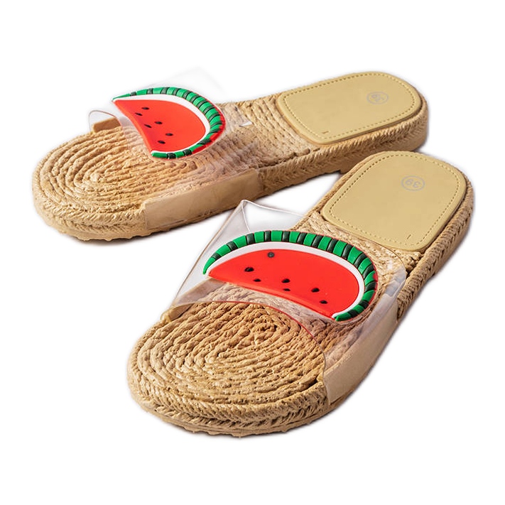 Transparentní pantofle s ozdobou Foddie bezbarvý