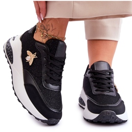 PS1 Lesklé Sportovní Boty S černým Seneca Dekorace černá