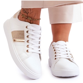 Dámská sportovní obuv s tryskami bílo-zlatá Axelle bílý Dámská sportovní obuv s tryskami bílo-zlatá Axelle bílý