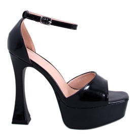 Sandály na platformě Akiva Black černý