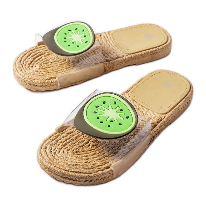 Transparentní pantofle s ozdobou Foddie béžový Transparentní pantofle s ozdobou Foddie béžový