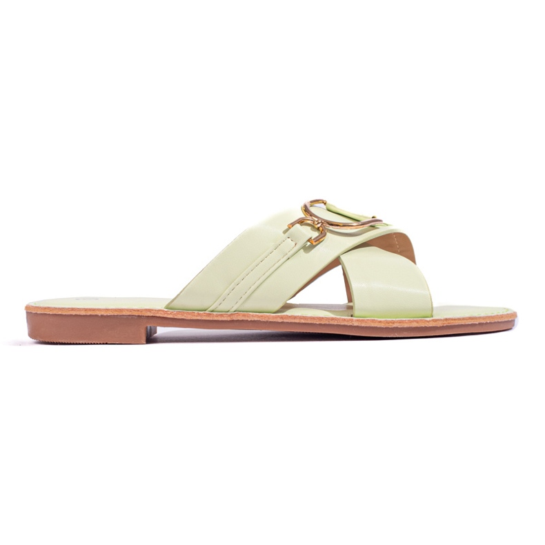 Dámské pantofle Shelovet zelené barvy zelená