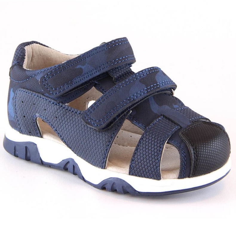 Sandály na suchý zip camo News Jr 5909 tmavě modrá modrý
