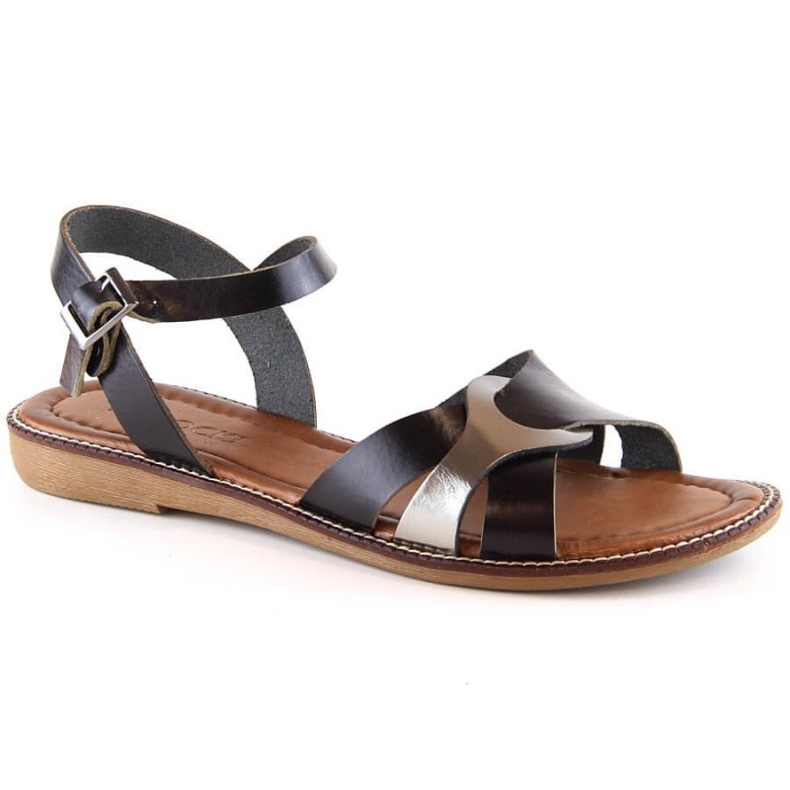 Ploché sandály Potocki W RS64012 černé černá Ploché sandály Potocki W RS64012 černé černá