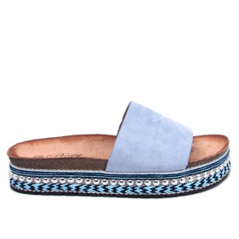 BM Zdobené sandály Donnie Blue modrý