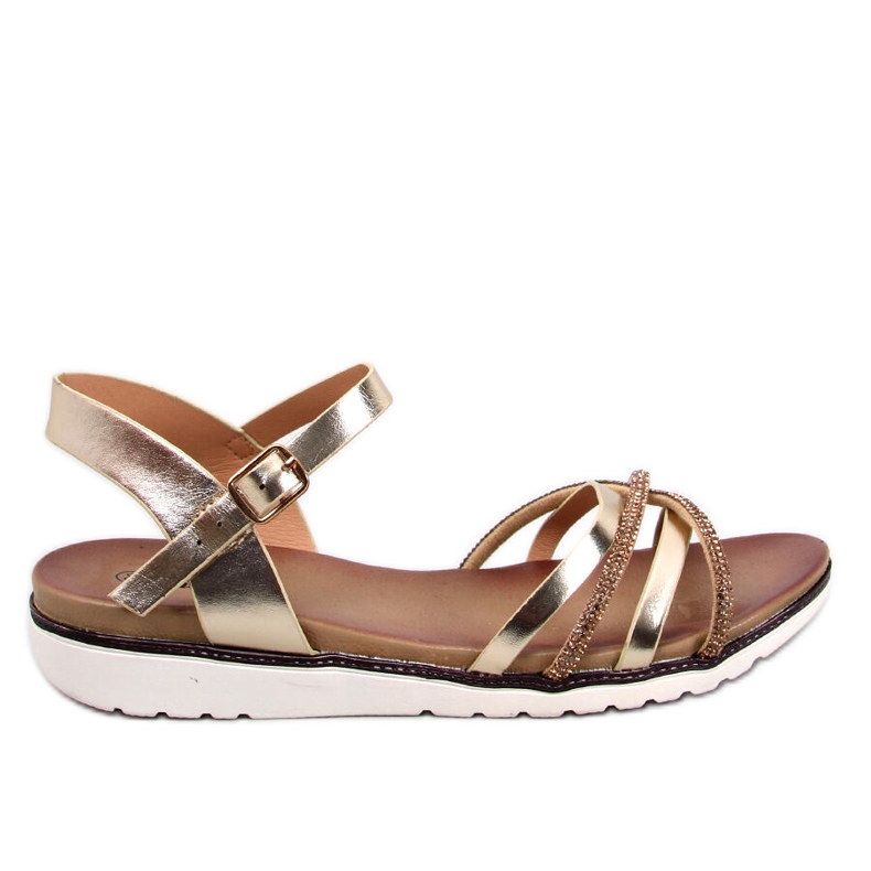 BM Zirkonové sandály Marty Gold zlatý BM Zirkonové sandály Marty Gold zlatý