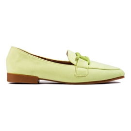 Dámské semišové mokasíny Shelovet zelené barvy zelená Dámské semišové mokasíny Shelovet zelené barvy zelená