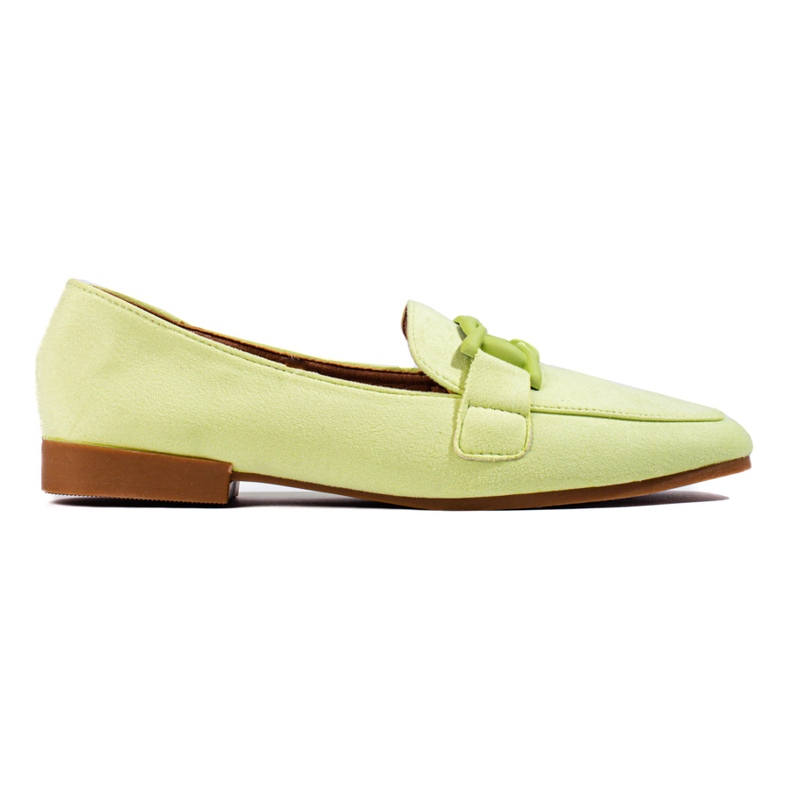 Dámské semišové mokasíny Shelovet zelené barvy zelená