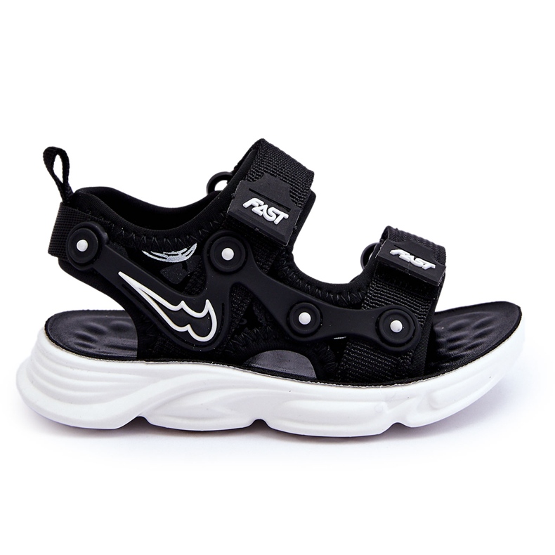 Tobias Boys Sandály na suchý zip černá a bílá Tobias Boys Sandály na suchý zip černá a bílá