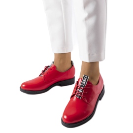 Červené polobotky LS5379 Red červený