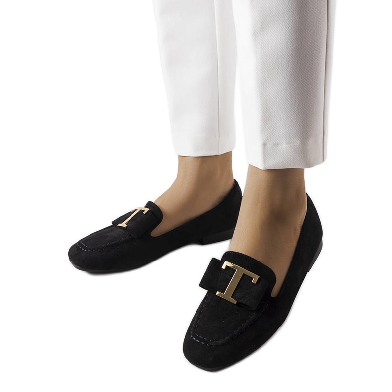 Černé eko-semišové mokasíny od Adélaïde černá