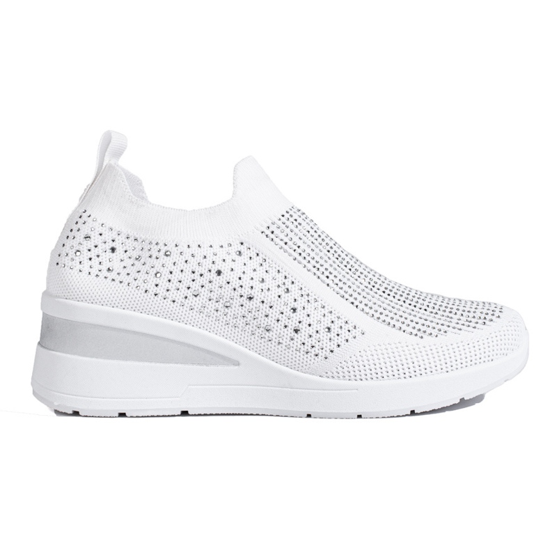 Textilní tenisky na klínku Shelovet White bílý Textilní tenisky na klínku Shelovet White bílý