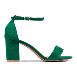 Zelené semišové sandály od Shelovet zelená